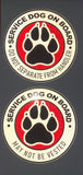 Reflective Service Dog On Board Decal | 6 inch | 2 Decals Included | May Not Be Vested AND Do Not Separate From Handler