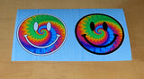 Tie-dye Smiley Face Decal for Jeep | 3 inch | 2 Decals Included | Hippie Inspired Smile Sticker