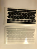 Reflective Bike Safety Decals Kit - Black, White, Blue, Red