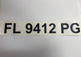 Custom Vinyl Boat Registration Numbers - Black, Matte Black, White, Silver