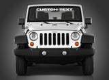 Custom Windshield Text Decal for Jeep | 2 Decals Included | 8 Colors | Free Squeegee
