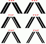 Fender Hash Marks Decal | Customizable with Knifeless Tape | 2" 3" and 4" widths | 5 Colors