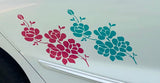 Floral Vehicle Body Graphic Decal | Set of 2 | 8 Colors