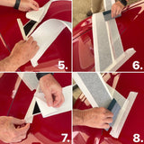 Fender Hash Marks Decal | Ford Mustang | Customizable with Knifeless Tape | 2" 3" and 4" widths | 5 Colors