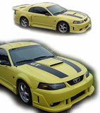 GT Cutout Hood Stripes for Ford Mustang 1999-2004 | Gloss Black, Matte Black, White, Silver, Red, Pink, Yellow, Turquoise