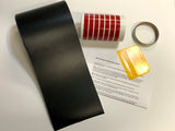 6" Vinyl Racing Stripes Kit - Matte Black - DIY - 30' or 36' long - plus Red Pinstripes