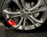 Reflective Wheel Hash Mark Decals - Dodge Charger - 6 Highly Reflective Stickers - Engineer Grade Reflective Decals - red, white, black, yellow, blue, green, gold, orange