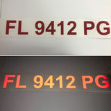 Custom Reflective Boat Registration Numbers - Black, White, Blue, Red ELG