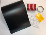 10" Vinyl Racing Stripes Kit - Matte Black - DIY - 30' or 36' long - plus Red Pinstripes