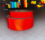 Oralite V92 Reflective Tape - Red - 1” and 2” wide by the foot