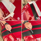 Fender Hash Marks Decal | Ford Mustang | Customizable with Knifeless Tape | 2" 3" and 4" widths | 5 Colors