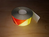 Chevron V98 Pre-striped Reflective Tape 3” by the Foot - Red/Yellow