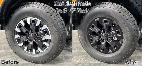 Vinyl Wheel Overlays for 2022 Nissan Frontier Pro 4X - 17