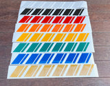 Reflective Wheel Hash Mark Decals - Dodge Durango - 6 Highly Reflective Stickers - Engineer Grade Reflective Decals - red, white, black, yellow, blue, green, gold, orange