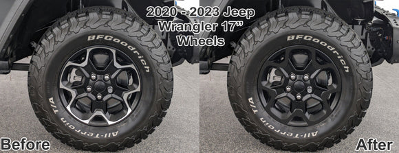 Vinyl Wheel Overlays for 2020-2023 Jeep Wrangler 4XE - 17