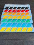 Reflective Wheel Hash Mark Decals - Dodge Durango - 6 Highly Reflective Stickers - Engineer Grade Reflective Decals - red, white, black, yellow, blue, green, gold, orange