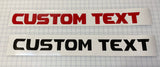 Custom Text Jeep Hood Decal | 2 Decals | Wrangler JL JK YJ TJ | Custom Word Letters Sticker | Jeep Lettering | Black, White, Silver, Red, Pink