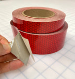 Oralite V92 Reflective Tape - Red - 1” and 2” wide by the foot