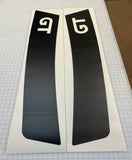GT Cutout Hood Stripes for Ford Mustang 1999-2004 | Gloss Black, Matte Black, White, Silver, Red, Pink, Yellow, Turquoise