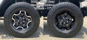 Vinyl Wheel Overlays for Jeep Gladiator Rubicon 2020-2023 - 17" Wheels | Full Coverage | 8 Colors