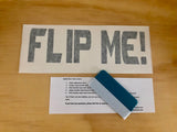 FLIP ME! Vinyl Decal for Jeep | 5 in. OR 10 in. | Black, White, Silver, Red, Pink