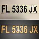 Custom Reflective Boat Registration Numbers - Black, White, Blue, Red ELG