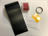 6" Vinyl Racing Stripes Kit - Matte Black - DIY - 30' or 36' long - plus Red Pinstripes
