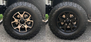 Vinyl Wheel Overlays for Jeep Wrangler Rubicon 2018-2022 - 17" Wheels | Full Coverage | 8 Colors