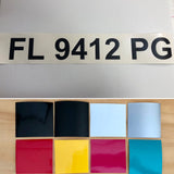 Custom Vinyl Boat Registration Numbers - Black, Matte Black, White, Silver
