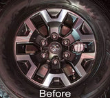 TRD Wheel Blackout Vinyl Decals | 2016-2022 Toyota TRD Off Road Wheel Overlays | Gloss Black, Matte Black, White, Silver, Red, Pink, Yellow, Turquoise