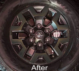 TRD Wheel Blackout Vinyl Decals | 2016-2022 Toyota TRD Off Road Wheel Overlays | Gloss Black, Matte Black, White, Silver, Red, Pink, Yellow, Turquoise