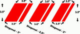 Reflective Wheel Hash Mark Decals - Dodge Durango - 6 Highly Reflective Stickers - Engineer Grade Reflective Decals - red, white, black, yellow, blue, green, gold, orange