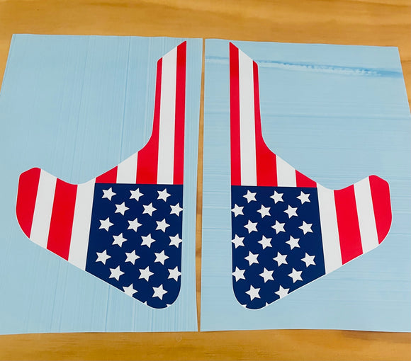 USA American Flag Fender Vent Decal - Jeep Wrangler JL | Set of 2 | Pre-cut | Side Fender Vent