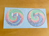 Tie-dye Smiley Face Decal for Jeep | 3 inch | 2 Decals Included | Hippie Inspired Smile Sticker