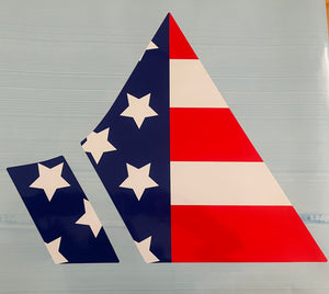 USA American Flag Tail Band Vinyl Stripe Kit for Jeep Gladiator Bed Side