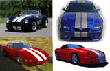 8" Vinyl Rally Racing Stripes - 30' or 36' long - Black, White, Matte Black, Silver, Pink