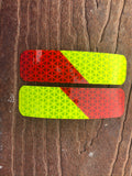 Reflective Chevron V98 Red/Lime Shapes - 1" & 2"