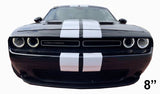 8" Vinyl Racing Stripes Kit - Dodge Challenger - DIY - 30' or 36' long - Black, Matte Black, Silver, White, Red