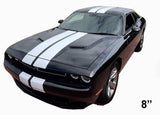 8" Vinyl Racing Stripes Kit - Dodge Challenger - DIY - 30' or 36' long - Black, Matte Black, Silver, White, Red
