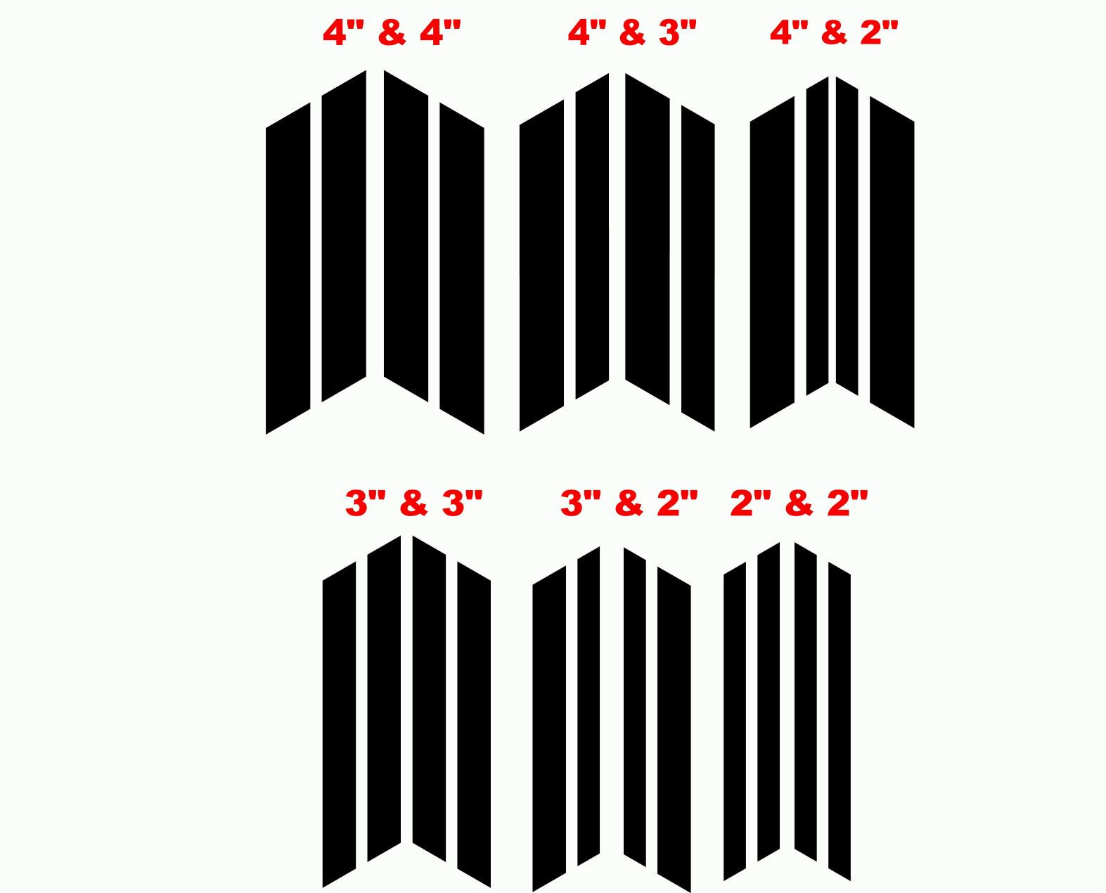Fender Hash Marks Decal | Jeep Cherokee | Customizable with Knifeless ...