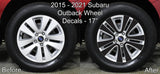Vinyl Wheel Overlays for Subaru Outback 2015-2021 17" Wheels WITH REVEAL | Gloss Black, Matte Black, White, Silver, Red, Pink, Yellow, Turquoise