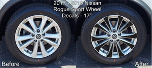 Vinyl Wheel Overlays for 2017-2019 Nissan Rogue Sport - 17" wheels | 8 Colors