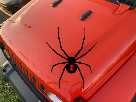 Black Widow Spider Hood Decal for Jeep | 19 x 16 in.