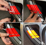 Reflective Wheel Hash Mark Decals - Dodge Durango - 6 Highly Reflective Stickers - Engineer Grade Reflective Decals - red, white, black, yellow, blue, green, gold, orange