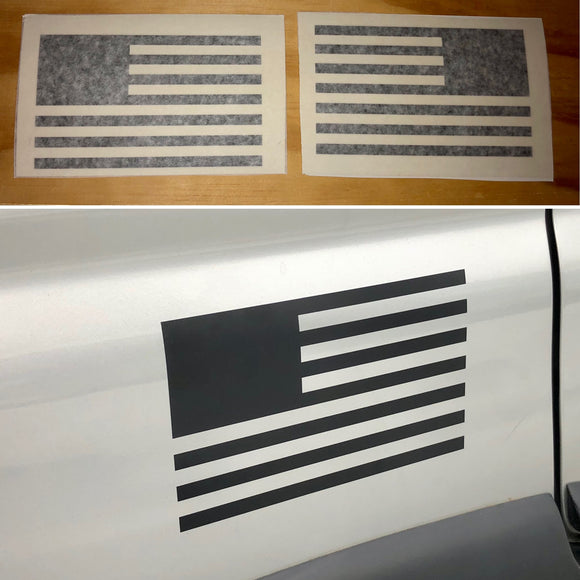 American Flag Vinyl Vehicle Decal | 2 Stickers | 6 in. x 3.5 in. | 6 Colors