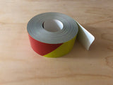 Chevron V98 Pre-striped Reflective Tape 3” by the Foot - Red/Yellow