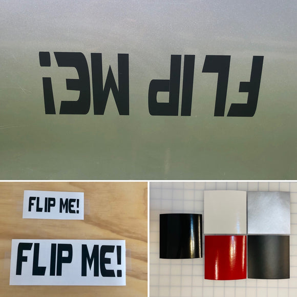 FLIP ME! Vinyl Decal for Jeep | 5 in. OR 10 in. | Black, White, Silver, Red, Pink