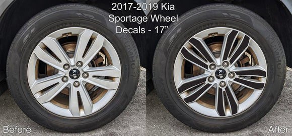 Vinyl Wheel Overlays for Kia Sportage 2017-2019 - 17