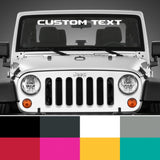 Custom Windshield Text Decal for Jeep | 2 Decals Included | 8 Colors | Free Squeegee