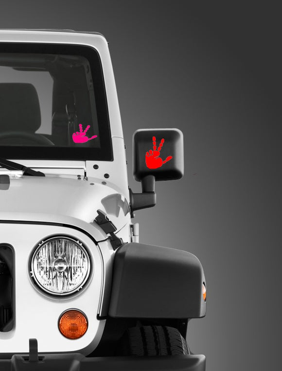 Jeep Hand Wave Vinyl Decal | 2 Decals Included | 8 Vibrant Colors